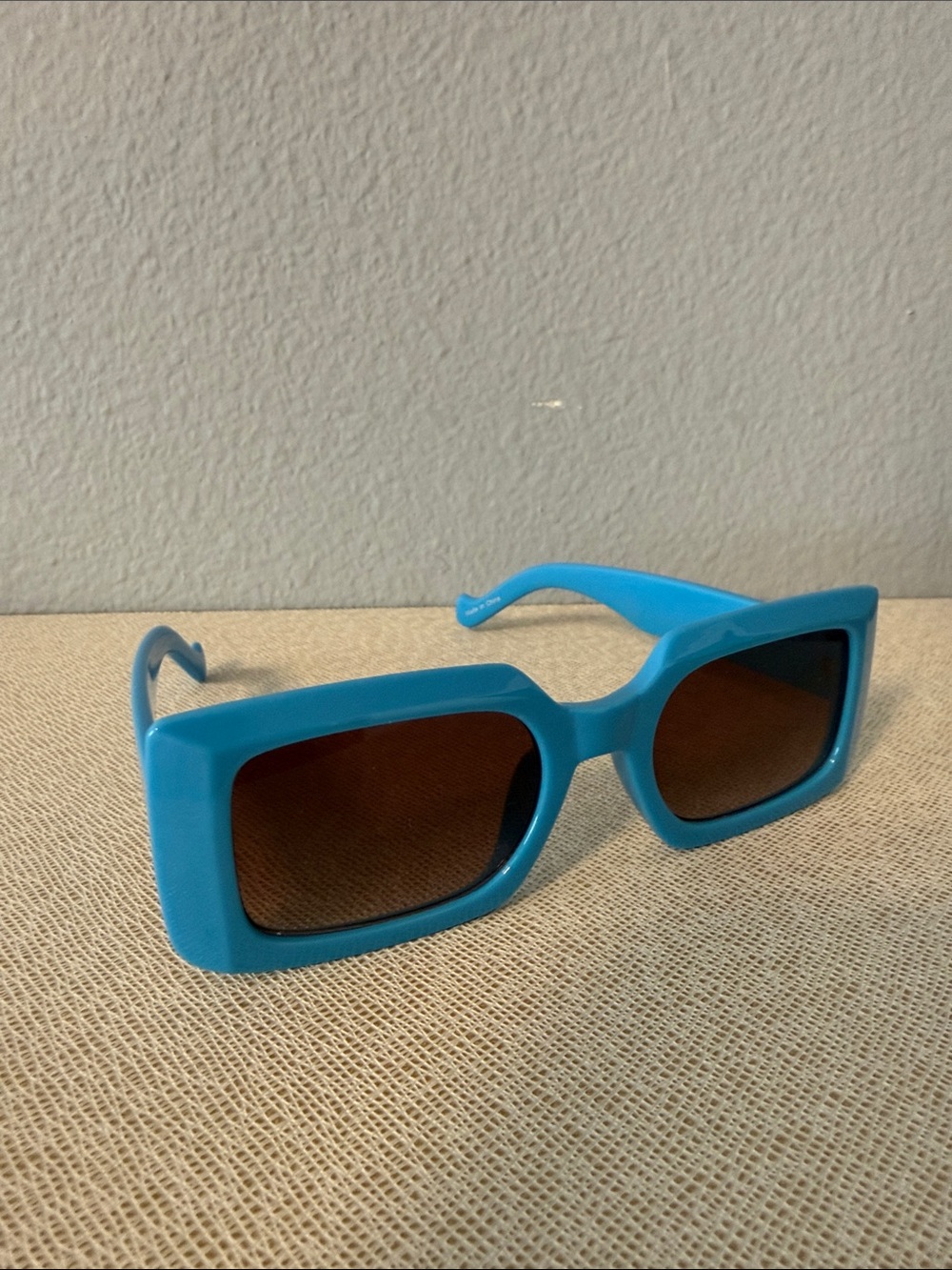 Fun Blue Rectangular Sunglasses - Brand Unknown